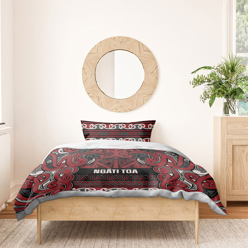 Aotearoa Iwi Ngati Toa Bedding Set Maori Wharenui House Tribal Pattern