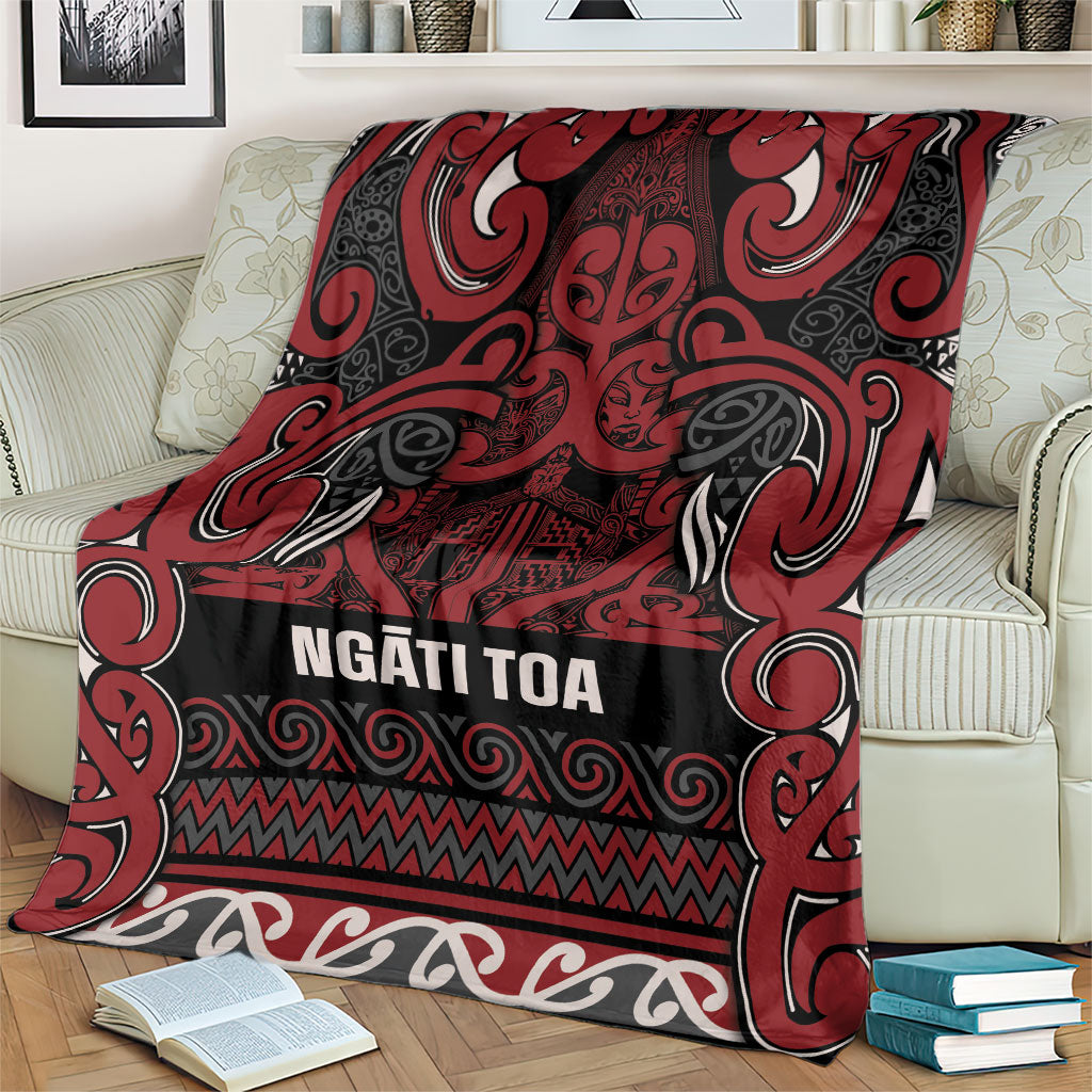 Aotearoa Iwi Ngati Toa Blanket Maori Wharenui House Tribal Pattern