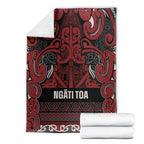 Aotearoa Iwi Ngati Toa Blanket Maori Wharenui House Tribal Pattern