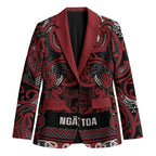 Aotearoa Iwi Ngati Toa Blazer Maori Wharenui House Tribal Pattern