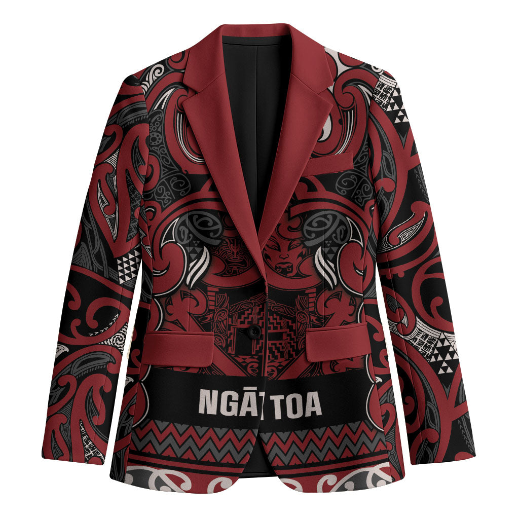 Aotearoa Iwi Ngati Toa Blazer Maori Wharenui House Tribal Pattern