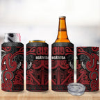 Aotearoa Iwi Ngati Toa 4 in 1 Can Cooler Tumbler Maori Wharenui House Tribal Pattern