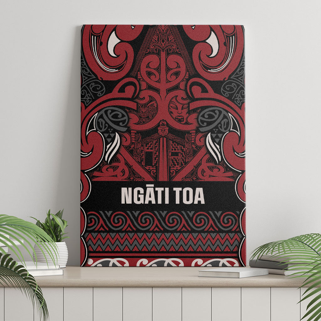 Aotearoa Iwi Ngati Toa Canvas Wall Art Maori Wharenui House Tribal Pattern