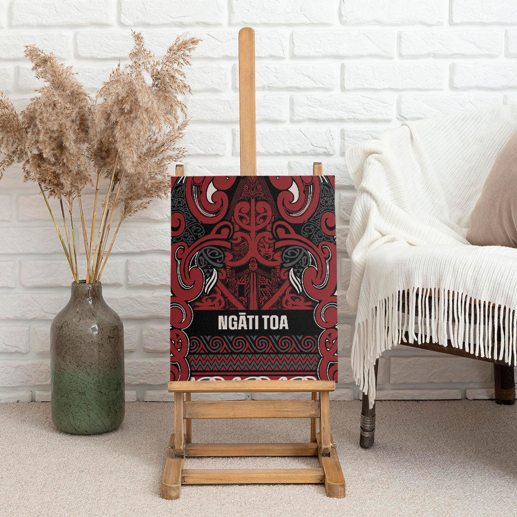 Aotearoa Iwi Ngati Toa Canvas Wall Art Maori Wharenui House Tribal Pattern