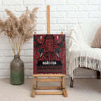 Aotearoa Iwi Ngati Toa Canvas Wall Art Maori Wharenui House Tribal Pattern