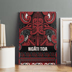 Aotearoa Iwi Ngati Toa Canvas Wall Art Maori Wharenui House Tribal Pattern