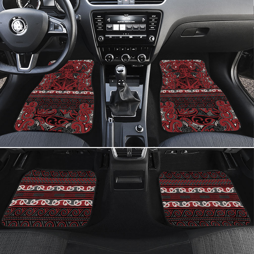 Aotearoa Iwi Ngati Toa Car Mats Maori Wharenui House Tribal Pattern