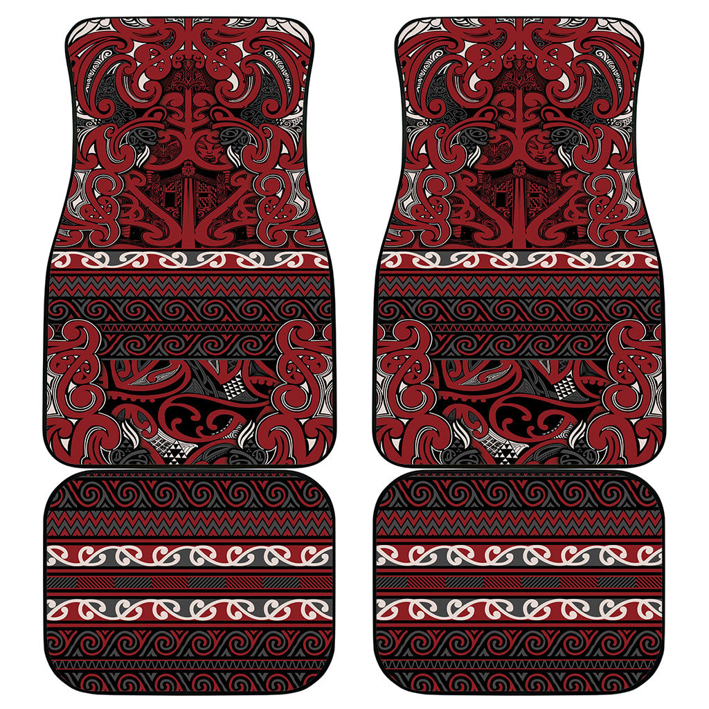 Aotearoa Iwi Ngati Toa Car Mats Maori Wharenui House Tribal Pattern