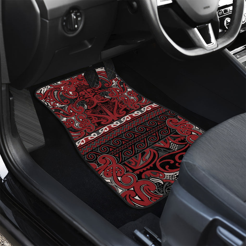 Aotearoa Iwi Ngati Toa Car Mats Maori Wharenui House Tribal Pattern