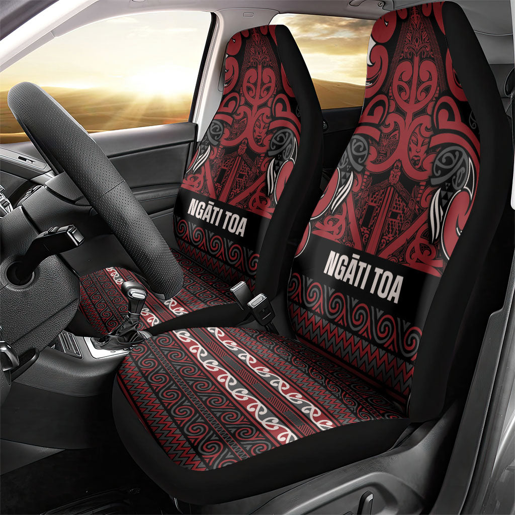 Aotearoa Iwi Ngati Toa Car Seat Cover Maori Wharenui House Tribal Pattern
