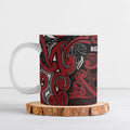 Aotearoa Iwi Ngati Toa Ceramic Mug Maori Wharenui House Tribal Pattern