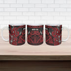 Aotearoa Iwi Ngati Toa Ceramic Mug Maori Wharenui House Tribal Pattern