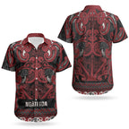 Aotearoa Iwi Ngati Toa Couples Matching Off Shoulder Short Dress and Hawaiian Shirt Maori Wharenui House Tribal Pattern