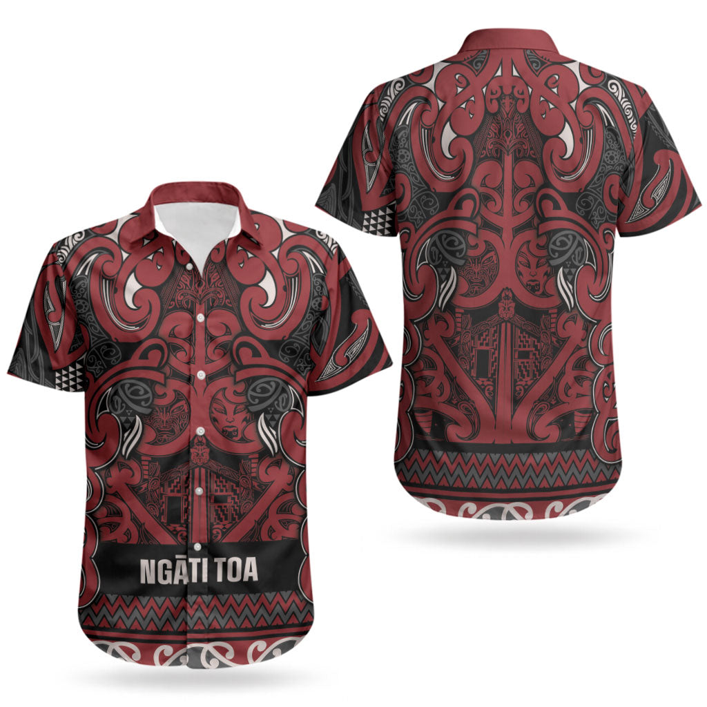 Aotearoa Iwi Ngati Toa Couples Matching Summer Maxi Dress and Hawaiian Shirt Maori Wharenui House Tribal Pattern