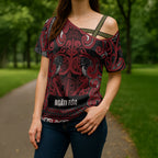 Aotearoa Iwi Ngati Toa Cross Shoulder Shirt Maori Wharenui House Tribal Pattern
