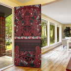 Aotearoa Iwi Ngati Toa Door Cover Maori Wharenui House Tribal Pattern