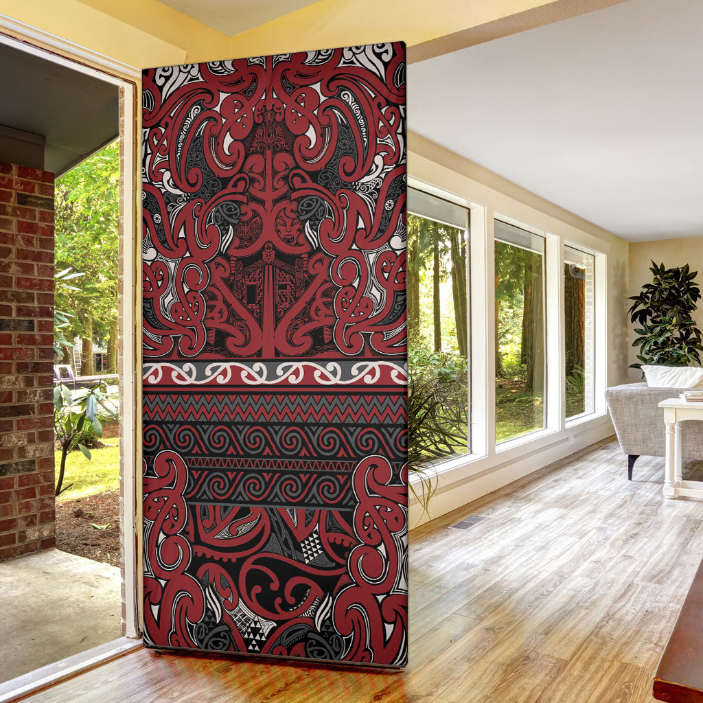 Aotearoa Iwi Ngati Toa Door Cover Maori Wharenui House Tribal Pattern