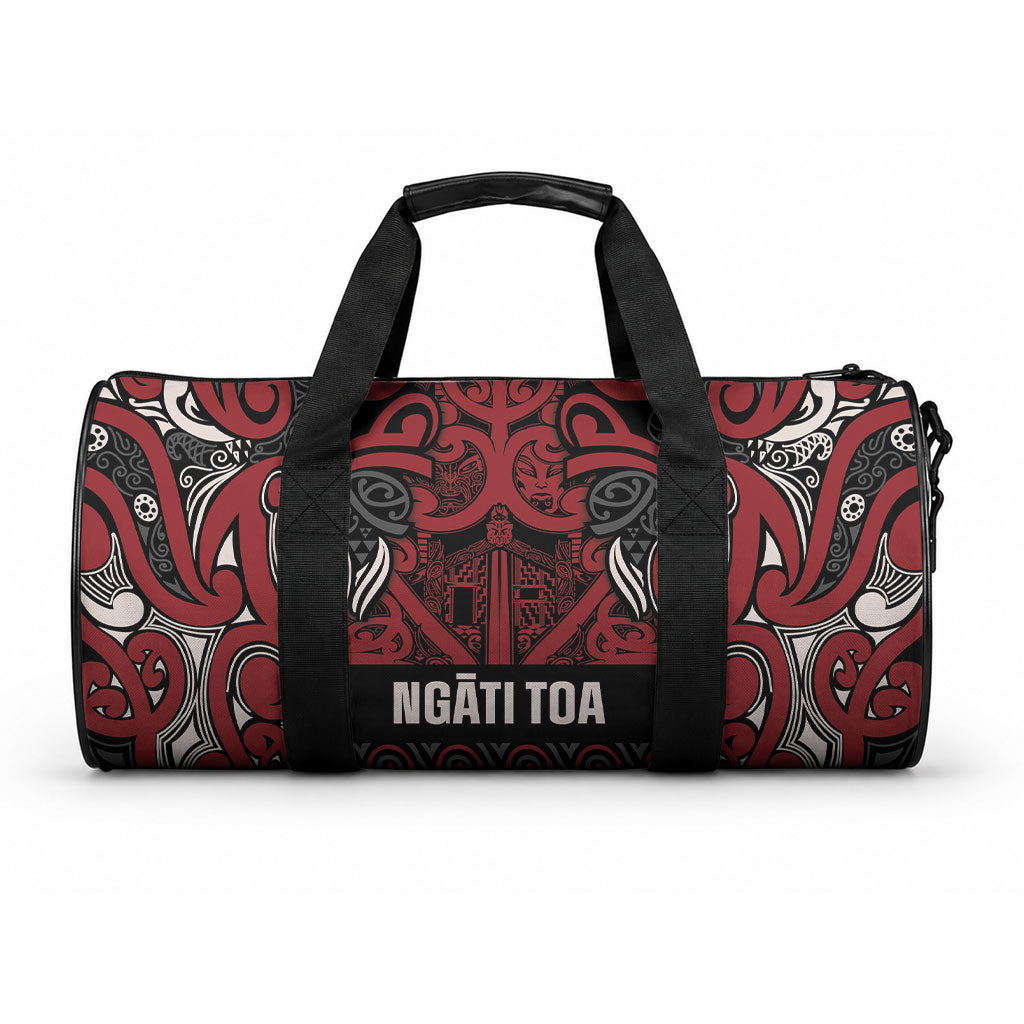 Aotearoa Iwi Ngati Toa Duffle Bag Maori Wharenui House Tribal Pattern