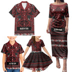 Aotearoa Iwi Ngati Toa Family Matching Puletasi and Hawaiian Shirt Maori Wharenui House Tribal Pattern