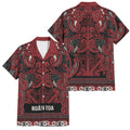 Aotearoa Iwi Ngati Toa Family Matching Short Sleeve Bodycon Dress and Hawaiian Shirt Maori Wharenui House Tribal Pattern