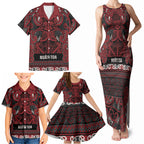 Aotearoa Iwi Ngati Toa Family Matching Tank Maxi Dress and Hawaiian Shirt Maori Wharenui House Tribal Pattern