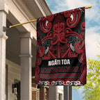 Aotearoa Iwi Ngati Toa Garden Flag Maori Wharenui House Tribal Pattern