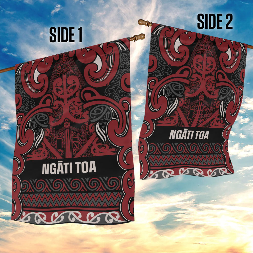 Aotearoa Iwi Ngati Toa Garden Flag Maori Wharenui House Tribal Pattern