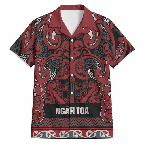 Aotearoa Iwi Ngati Toa Hawaiian Shirt Maori Wharenui House Tribal Pattern