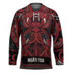 Aotearoa Iwi Ngati Toa Hockey Jersey Maori Wharenui House Tribal Pattern
