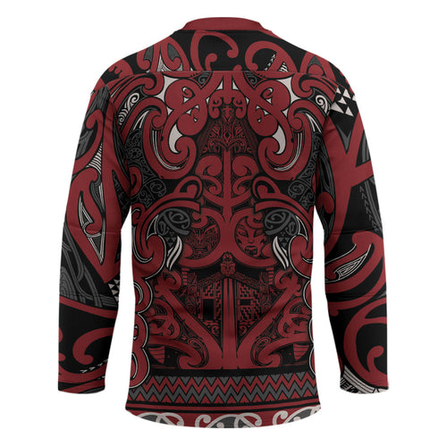 Aotearoa Iwi Ngati Toa Hockey Jersey Maori Wharenui House Tribal Pattern