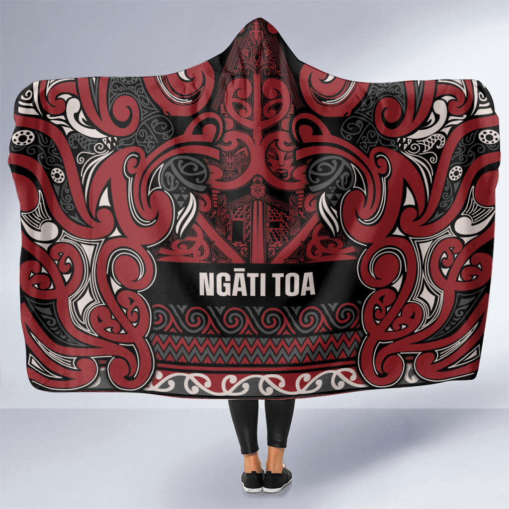 Aotearoa Iwi Ngati Toa Hooded Blanket Maori Wharenui House Tribal Pattern