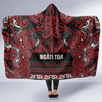 Aotearoa Iwi Ngati Toa Hooded Blanket Maori Wharenui House Tribal Pattern