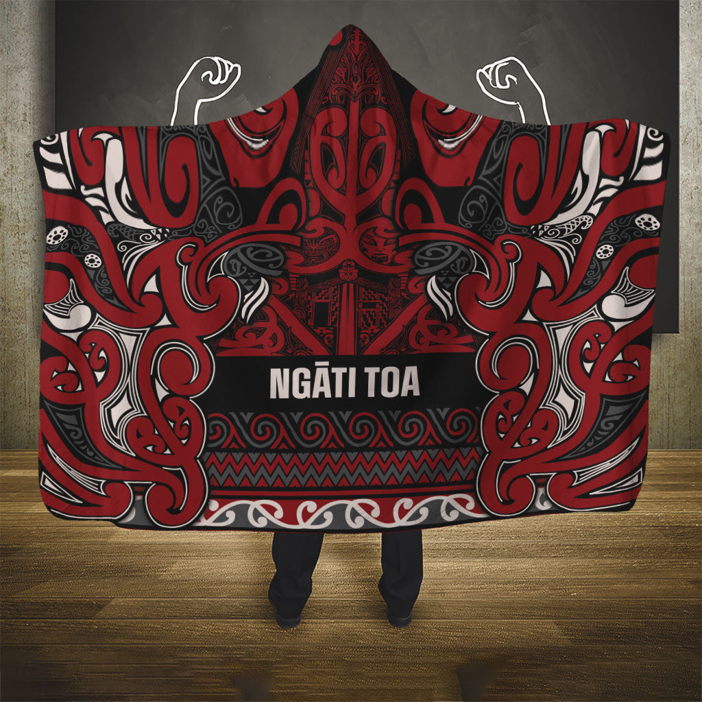 Aotearoa Iwi Ngati Toa Hooded Blanket Maori Wharenui House Tribal Pattern