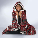 Aotearoa Iwi Ngati Toa Hooded Blanket Maori Wharenui House Tribal Pattern