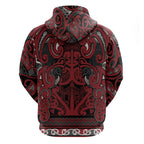 Aotearoa Iwi Ngati Toa Hoodie Maori Wharenui House Tribal Pattern