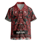 Aotearoa Iwi Ngati Toa Kid Hawaiian Shirt Maori Wharenui House Tribal Pattern