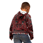 Aotearoa Iwi Ngati Toa Kid Hoodie Maori Wharenui House Tribal Pattern
