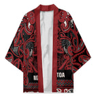 Aotearoa Iwi Ngati Toa Kimono Maori Wharenui House Tribal Pattern