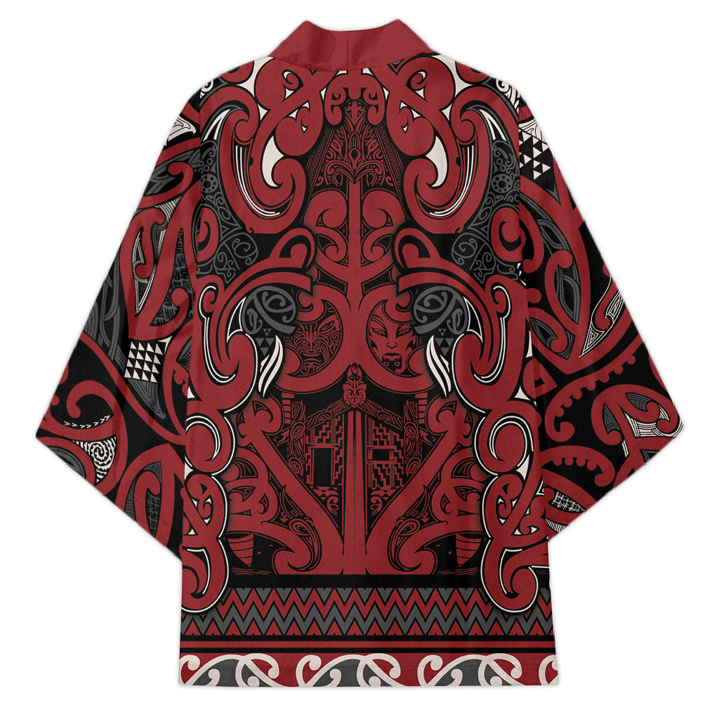 Aotearoa Iwi Ngati Toa Kimono Maori Wharenui House Tribal Pattern