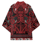 Aotearoa Iwi Ngati Toa Kimono Maori Wharenui House Tribal Pattern
