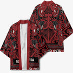 Aotearoa Iwi Ngati Toa Kimono Maori Wharenui House Tribal Pattern