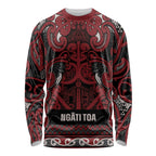 Aotearoa Iwi Ngati Toa Long Sleeve Shirt Maori Wharenui House Tribal Pattern