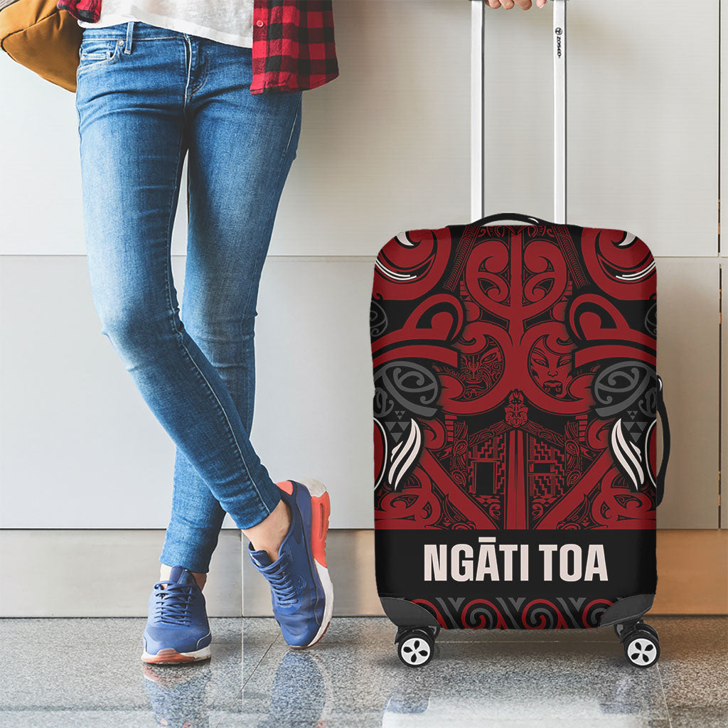 Aotearoa Iwi Ngati Toa Luggage Cover Maori Wharenui House Tribal Pattern
