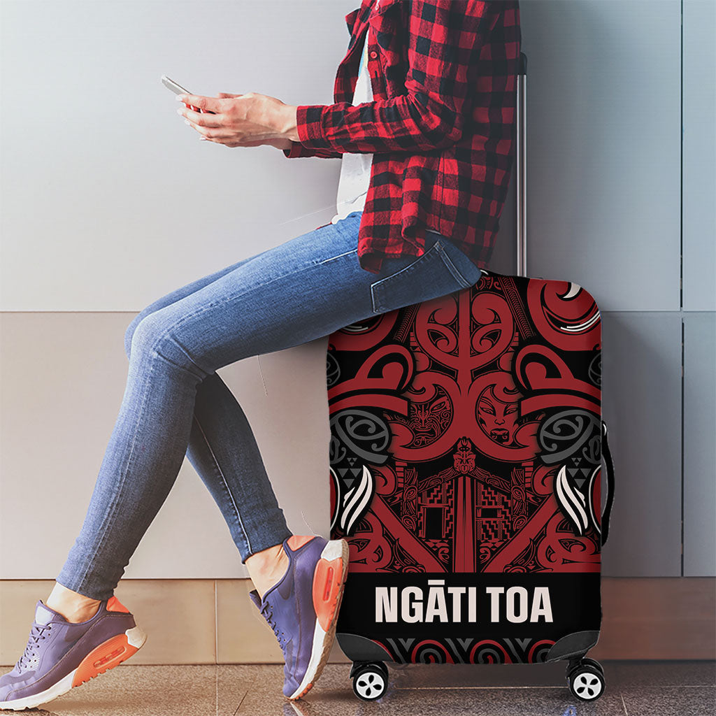 Aotearoa Iwi Ngati Toa Luggage Cover Maori Wharenui House Tribal Pattern