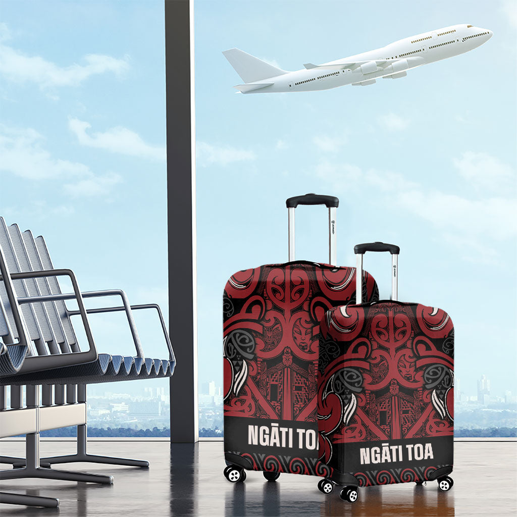 Aotearoa Iwi Ngati Toa Luggage Cover Maori Wharenui House Tribal Pattern