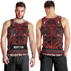 Aotearoa Iwi Ngati Toa Men Tank Top Maori Wharenui House Tribal Pattern