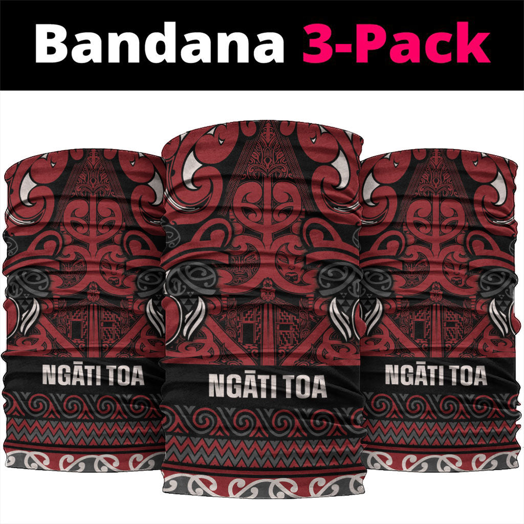 Aotearoa Iwi Ngati Toa Neck Gaiter Maori Wharenui House Tribal Pattern