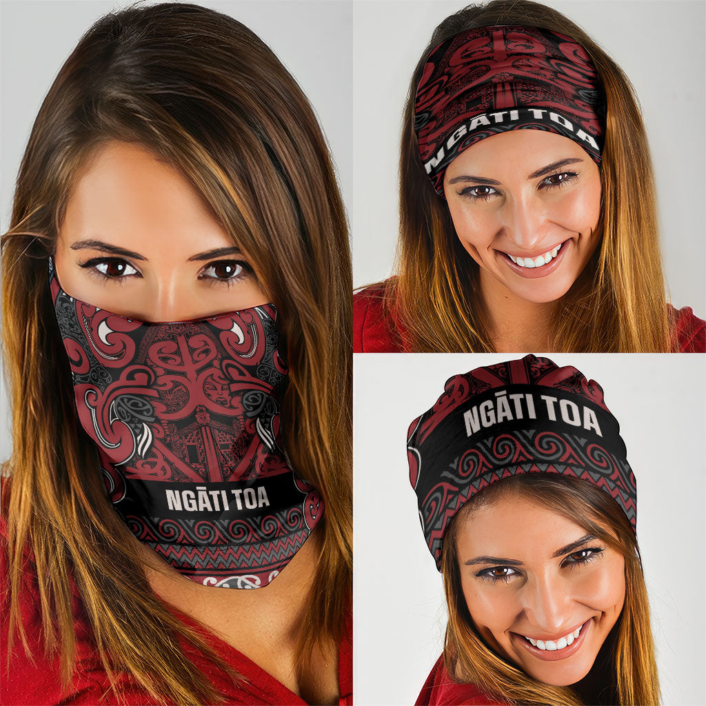 Aotearoa Iwi Ngati Toa Neck Gaiter Maori Wharenui House Tribal Pattern
