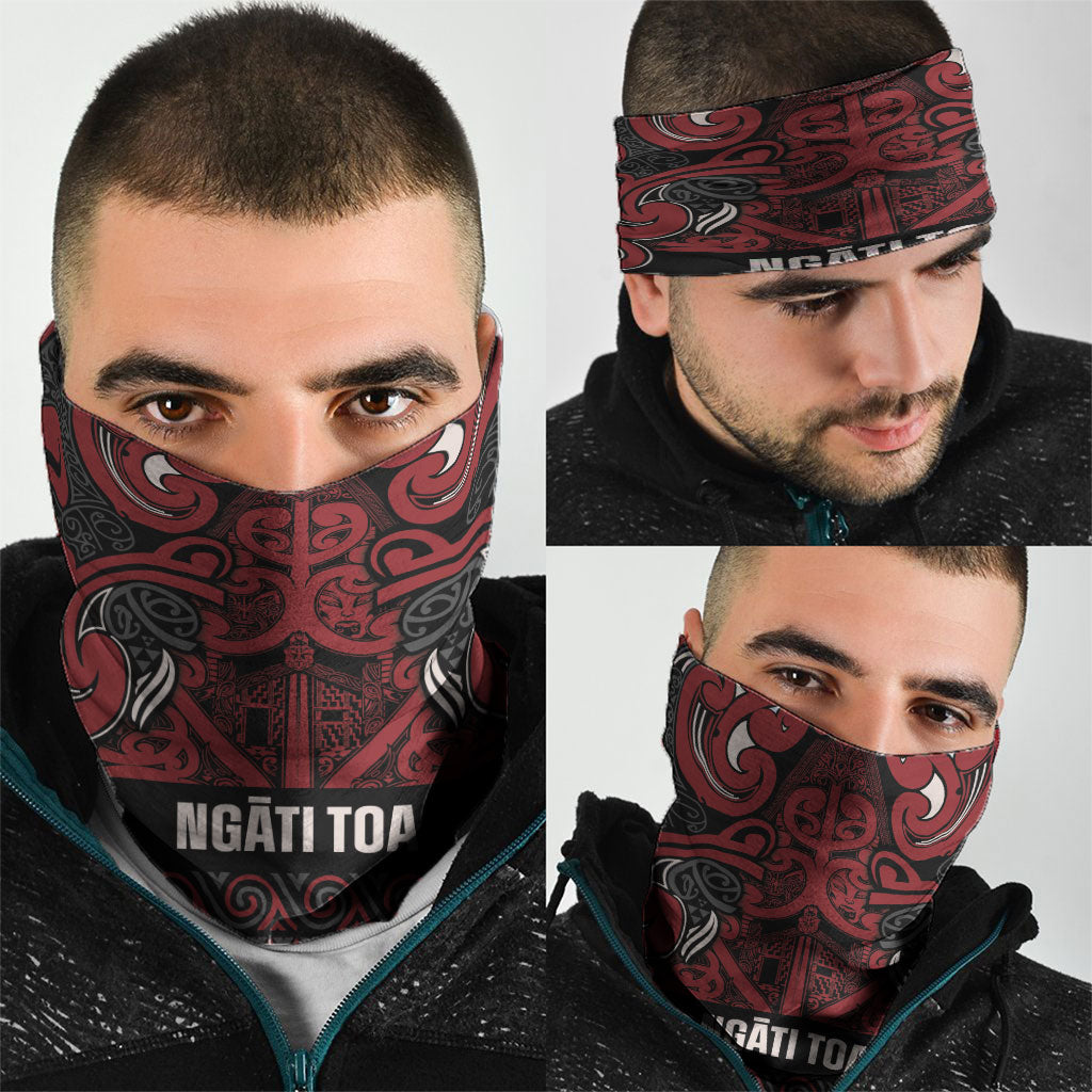 Aotearoa Iwi Ngati Toa Neck Gaiter Maori Wharenui House Tribal Pattern