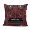 Aotearoa Iwi Ngati Toa Pillow Cover Maori Wharenui House Tribal Pattern